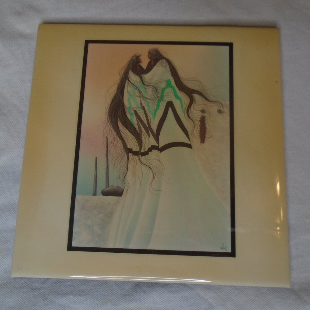 William "Bill" Rabbit Cherokee Art Ceramic Tile 8" x 8"